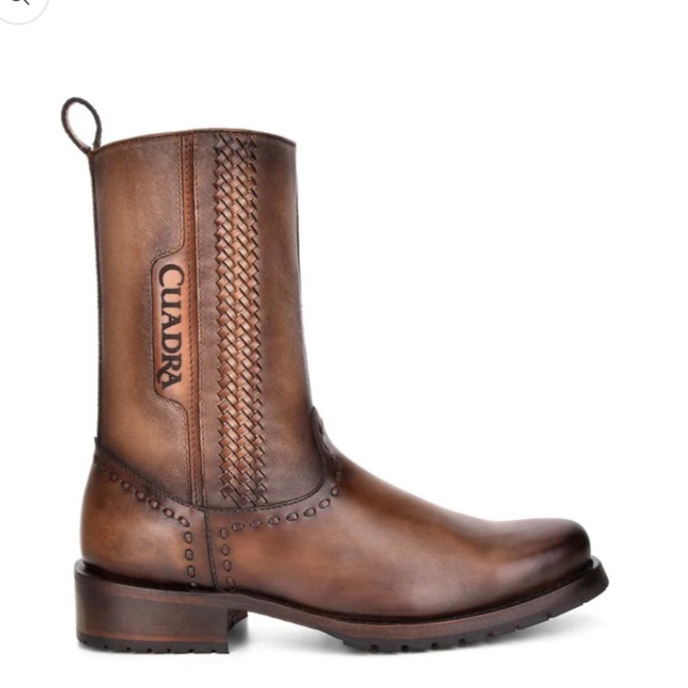 CUADRA Handwoven honey leather boot
